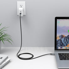 Заредете изображение във визуализатора на галерията – Choetech 2x USB Type C - USB Type C charging data cable Power Delivery 100W 5A 1,8m black (MIX00073) - TopMag
