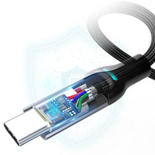 Заредете изображение във визуализатора на галерията – Choetech 2x USB Type C - USB Type C charging data cable Power Delivery 100W 5A 1,8m black (MIX00073) - TopMag
