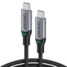 Заредете изображение във визуализатора на галерията – Choetech 2x USB Type C - USB Type C charging data cable Power Delivery 100W 5A 1,8m black (MIX00073) - TopMag
