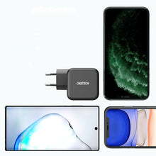 Заредете изображение във визуализатора на галерията – Choetech travel wall charger GaN USB Type C 60W Power Delivery + USB Type C - USB Type C cable 1,8m black (Q6006) - TopMag
