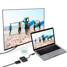 Заредете изображение във визуализатора на галерията – Choetech adapter plug splitter USB Type C (male) to HDMI (female) 4K 60Hz / VGA (female) FullHD 1080p 60Hz black (HUB-M17) - TopMag
