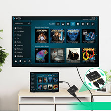 Заредете изображение във визуализатора на галерията – Choetech adapter plug splitter USB Type C (male) to HDMI (female) 4K 60Hz / VGA (female) FullHD 1080p 60Hz black (HUB-M17) - TopMag
