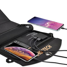 Заредете изображение във визуализатора на галерията – Choetech Foldable Solar Charger 19W 2x USB 2,4A black (SC001) - TopMag

