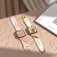 Заредете изображение във визуализатора на галерията – Strap Moro Band For Apple Watch / SE / 5/4/3/2 (41mm / 40mm / 38mm) Silicone Strap Watch Bracelet Pattern 1 - TopMag
