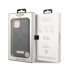 Заредете изображение във визуализатора на галерията – Guess GUHMP13MSAPSTG iPhone 13 6.1" grey/grey hardcase Peony Logo Plate MagSafe
