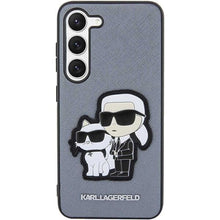 Заредете изображение във визуализатора на галерията – Karl Lagerfeld KLHCS23MSANKCPG S23+ S916 hardcase grey/grey Saffiano Karl &amp; Choupette
