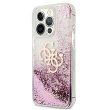 Заредете изображение във визуализатора на галерията – Guess GUHCP13LLG4GPI iPhone 13 Pro / 13 6,1" różowy/pink hardcase 4G Big Liquid Glitter
