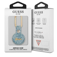 Заредете изображение във визуализатора на галерията – Guess GUATP4GMSRB AirTag case niebieski/blue 4G Vintage Script - TopMag
