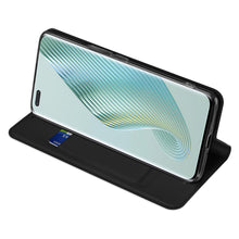 Заредете изображение във визуализатора на галерията – Dux Ducis Skin Pro Case for Honor Magic5 Pro Flip Card Wallet Stand Black
