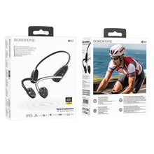 Заредете изображение във визуализатора на галерията – Borofone Sports earphones BE62 Receptive bluetooth grey

