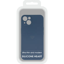 Заредете изображение във визуализатора на галерията – Vennus Silicone Heart Case for Iphone 13 design 1 navy
