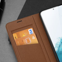 Заредете изображение във визуализатора на галерията – Dux Ducis Skin X2 case for Samsung Galaxy A54 5G flip cover wallet stand brown
