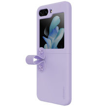 Заредете изображение във визуализатора на галерията – Nillkin Flex Flip Case with Hanger and Stand for Samsung Galaxy Z Flip 5 - Purple
