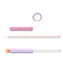 Заредете изображение във визуализатора на галерията – Stoyobe Silicone Holder silicone holder for Apple Pencil 1 / Apple Pencil 2 / Huawei M-Pencil white
