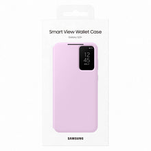 Заредете изображение във визуализатора на галерията – Samsung Smart View Wallet Case for Samsung Galaxy S23+ Cover with Smart Flip Window Card Wallet Lilac (EF-ZS916CVEGWW)
