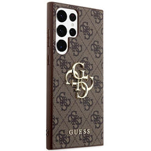 Заредете изображение във визуализатора на галерията – Guess GUHCS23L4GMGBR S23 Ultra S918 brown/brown hardcase 4G Big Metal Logo
