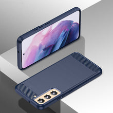 Заредете изображение във визуализатора на галерията – Carbon Case for Samsung Galaxy S23+ flexible silicone carbon cover blue
