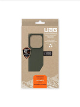 Заредете изображение във визуализатора на галерията – ( uag ) urban armor gear biodegradable outback гръб за iphone 14 pro green - TopMag
