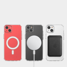 Заредете изображение във визуализатора на галерията – MagSafe iPhone 15 Plus Clear Magnetic Case - transparent
