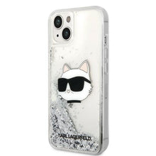 Заредете изображение във визуализатора на галерията – Karl Lagerfeld KLHCP14MLNHCCS iPhone 14 Plus 6.7" silver/silver hardcase Glitter Choupette Head
