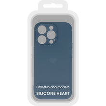 Заредете изображение във визуализатора на галерията – Vennus Silicone Heart Case for Iphone 13 Pro Max design 1 navy
