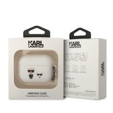 Заредете изображение във визуализатора на галерията – Karl Lagerfeld KLACAPSILKCW AirPods Pro cover white/white Silicone Karl &amp; Choupette
