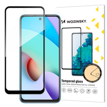 Заредете изображение във визуализатора на галерията – Wozinsky Tempered Glass Full Glue Super Tough Screen Protector Full Coveraged with Frame Case Friendly for Xiaomi Redmi 10 black - TopMag
