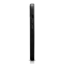 Заредете изображение във визуализатора на галерията – iCarer Leather Oil Wax case covered with natural leather for iPhone 13 Pro black (MagSafe compatible) (WMI1303-BK) - TopMag
