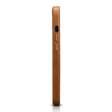 Заредете изображение във визуализатора на галерията – iCarer Leather Oil Wax case covered with natural leather for iPhone 13 Pro brown (MagSafe compatible) (WMI1303-BN) - TopMag
