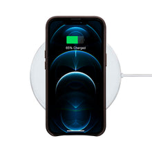 Заредете изображение във визуализатора на галерията – iCarer Leather Oil Wax case covered with natural leather for iPhone 13 Pro Coffee (MagSafe compatible) (WMI1303-CO) - TopMag
