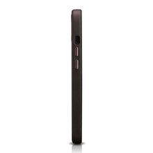 Заредете изображение във визуализатора на галерията – iCarer Leather Oil Wax case covered with natural leather for iPhone 13 Pro Coffee (MagSafe compatible) (WMI1303-CO) - TopMag
