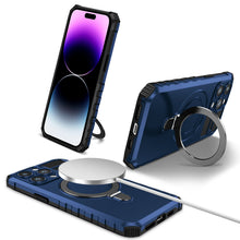 Заредете изображение във визуализатора на галерията – Tel Protect Armor Magsafe Metal Ring Case for Iphone 14 Pro blue
