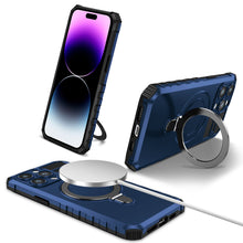 Заредете изображение във визуализатора на галерията – Tel Protect Armor Magsafe Metal Ring Case for Iphone 15 Pro Max blue
