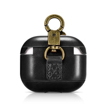 Заредете изображение във визуализатора на галерията – iCarer Leather Vintage natural leather case for AirPods 3 black (IAP057-BK) - TopMag
