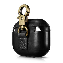 Заредете изображение във визуализатора на галерията – iCarer Leather Vintage natural leather case for AirPods 3 black (IAP057-BK) - TopMag
