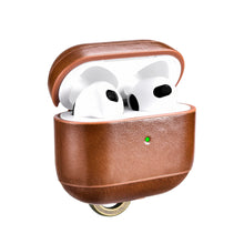 Заредете изображение във визуализатора на галерията – iCarer Leather Vintage natural leather case for AirPods 3 brown (IAP057-BN) - TopMag
