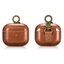 Заредете изображение във визуализатора на галерията – iCarer Leather Vintage natural leather case for AirPods 3 brown (IAP057-BN) - TopMag
