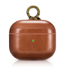 Заредете изображение във визуализатора на галерията – iCarer Leather Vintage natural leather case for AirPods 3 brown (IAP057-BN) - TopMag
