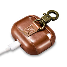 Заредете изображение във визуализатора на галерията – iCarer Leather Vintage natural leather case for AirPods 3 brown (IAP057-BN) - TopMag
