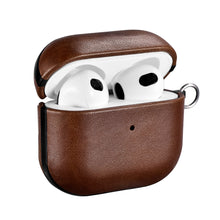 Заредете изображение във визуализатора на галерията – iCarer Leather Crazy Horse natural leather case for AirPods 3 brown (IAP058-BN) - TopMag
