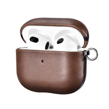 Заредете изображение във визуализатора на галерията – iCarer Leather Crazy Horse natural leather case for AirPods 3 brown (IAP058-BN) - TopMag
