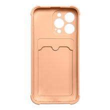 Заредете изображение във визуализатора на галерията – Card Armor Case Pouch Cover for iPhone XS / iPhone X Card Wallet Silicone Air Bag Armor Cover Pink - TopMag
