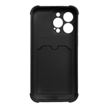 Заредете изображение във визуализатора на галерията – Card Armor Case Pouch Cover for iPhone 11 Pro Max Card Wallet Silicone Air Bag Armor Black - TopMag
