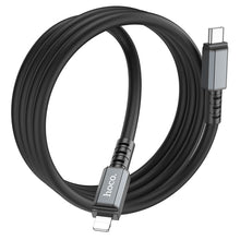 Заредете изображение във визуализатора на галерията – HOCO cable Type C to iPhone Lightning 8-pin PD 20W Strength X85 1m black
