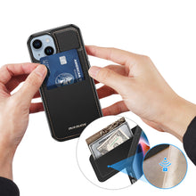 Заредете изображение във визуализатора на галерията – 3 in 1 Case for iPhone 14 / iPhone 13 with MagSafe Wallet RFID Blocking Stand Dux Ducis Rafi Mag - Black

