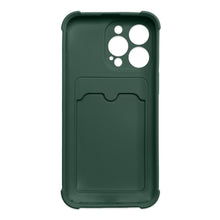 Заредете изображение във визуализатора на галерията – Card Armor Case Pouch Cover For iPhone 13 Mini Card Wallet Silicone Air Bag Armor Green - TopMag

