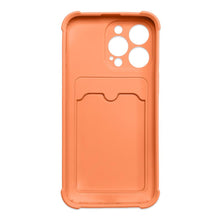 Заредете изображение във визуализатора на галерията – Card Armor Case Pouch Cover for iPhone 13 Mini Card Wallet Silicone Air Bag Armor Case Orange - TopMag
