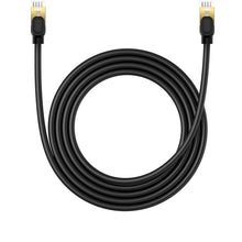 Заредете изображение във визуализатора на галерията – Baseus fast network cable RJ-45 cat.8 40Gbps 2m round - black
