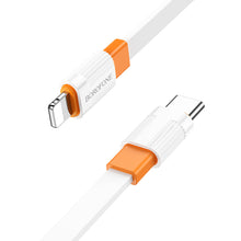 Заредете изображение във визуализатора на галерията – Borofone Cable BX89 Union - Type C to Lightning - PD 20W 1 metre white-orange
