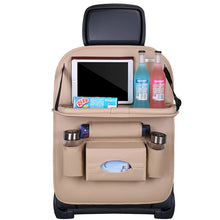 Заредете изображение във визуализатора на галерията – Car organizer for the seat foldable shelf mini car table beige - TopMag
